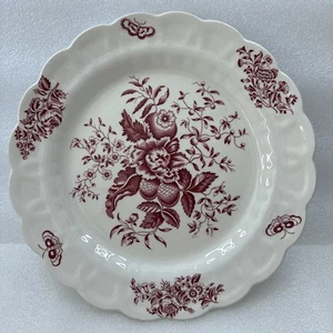 Vintage Booths England Peony Dinner Plate 10.5” Pink Red Floral A8021 EUC - Picture 1 of 9