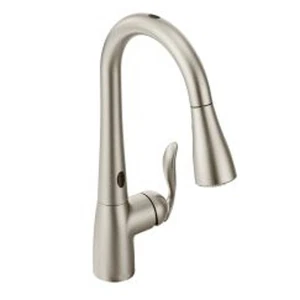 Grifo de cocina sin contacto Moen Arbor 7594ESRS SS MotionSense Power Clean nuevo con etiquetas - Imagen 1 de 4