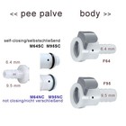 SF-1: Pee Valve Schnellkupplung - Urinalventil Quick Connect - Quick Disconnect