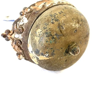 Brass Doorbell Bell Twist Turn Ringer Manual Mechanical Victorian Style Antique - Image 1 of 4