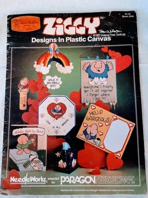 1982 Ziggy Designs in Plastic Canvas book #2006 Paragon Needlecraft - Image 1 of 3