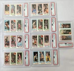 1980 Topps Basketball 9 Graded,  9 Ungraded  Lot. Kareem, Gervin, Walton & More! - Picture 1 of 12
