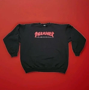 Thrasher Magazine Sweatshirt Herren Gr. XL japanischer Stil Rundhals schwarz rot - Bild 1 von 8