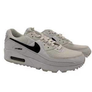 Nike scarpe da ginnastica donna Air Max 90 bianche con swoosh nere taglia 7,5 - Foto 1 di 9