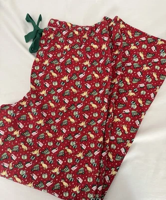 Pantalones de salón de pijama Vineyard Vines pequeños rojos Navidad ballena perro Foto 1 de 4