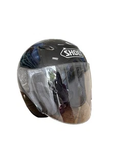 Shoei J-wing Black Open Face Motorcycle Helmet Size L CJ-1 Onell Memorial Founda - Picture 1 of 12