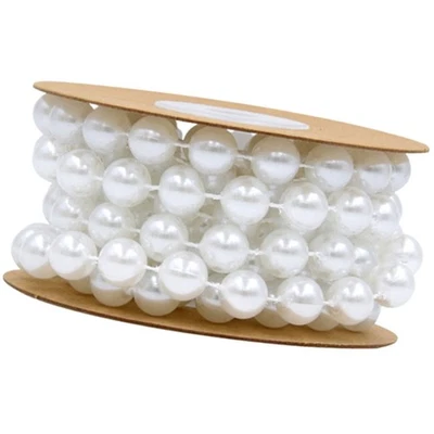  10MM Runde Schnur Perlen Kette Girlande Feste Kunststoff Simulation Perlen - Bild 1 von 4