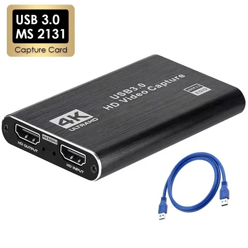 4K аудио видео захват карта USB 3.0 HDMI видео захват для переключателя PS4 PS5 OBS ПК - Изображение 1 из 4
