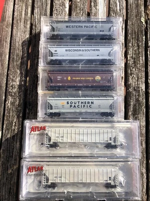 N Scale Micro Trains MTL Atlas Modern Covered Grain Hopper Lot of (6) w/ Accumat - Image 1 of 2