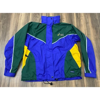 Chaqueta deportiva con capucha cortavientos Asics Gelanots de colección años 90 para mujer, M Foto 1 de 4