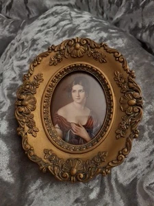 Vtg Cameo Creation Small Picture Frame Pauline Bonaparte By Salomon G. Counis - Picture 1 of 16