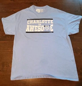 WWE THE MIZ CHARLOTTE IS AWESOME UNC COLORS T-SHIRT XL BABY BLUE CAROLINA NC - Bild 1 von 8
