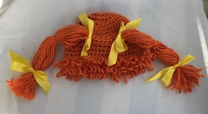PARCHE DE REPOLLO ESTILO NIÑO PELUCA SOMBRERO NARANJA COLETAS HALLOWEEN Talla 0-12 meses - Imagen 1 de 2