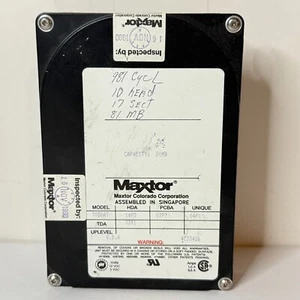Maxtor 7080AT 80MB 3700 RPM ATA/IDE 32KB Cache Internal Hard Drive Untested - Afbeelding 1 van 10