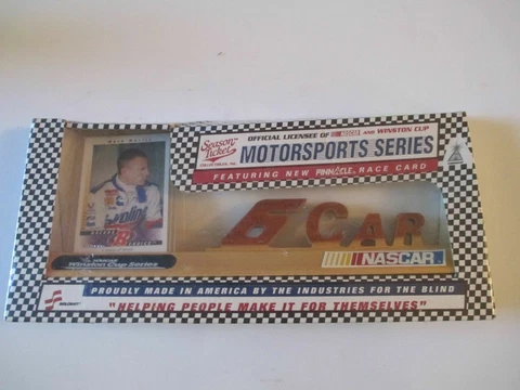 Nascar  Season Ticket  Mark Martin Card and Wooden Display Cover