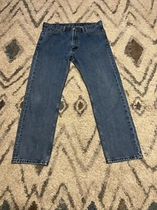 Levi's 505 Regular Fit Straight Blue Denim Jeans Men's Size 38x32 - Picture 1 of 6