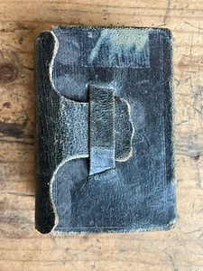 Antique 1841 Pre Civil War Wallet Style HOLY BIBLE Leather Binding illustrations - Picture 1 of 14