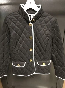 Charter Club Black Quilted Button Front Women's Jacket Coat Size S - NWOT - Picture 1 of 11