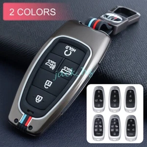 Para Hyundai 3 4 5 6 7 botones metal coche llavero funda llavero accesorios - Imagen 1 de 20
