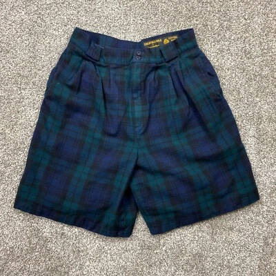 Vintage Giorgio Sant Angelo Shorts Women’s 12 Plaid Wool Lined High Rise Tartan - Image 1 of 4