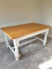 5ft Reclaimed Victorian pine farmhouse table, Farrow & Ball Blackened paint base