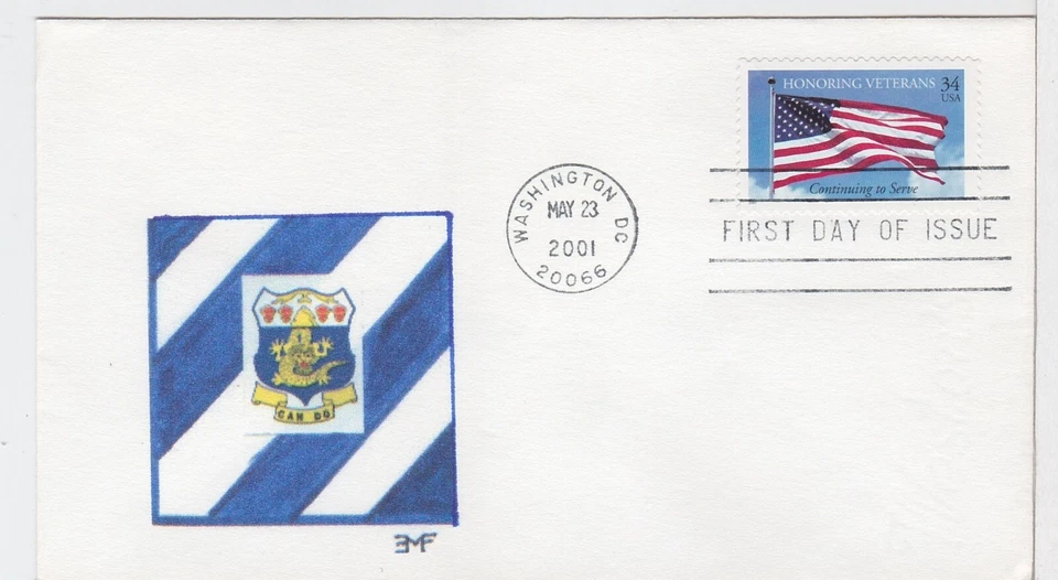 TurtlesTradingPost- Honoring Veterans- 2001 #3508 FDC- EMF Cachet - Image 1 of 1