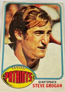 1976 Topps Football Steve Grogan RC New England Patriots #376 Protective Sleeve - Picture 1 of 5
