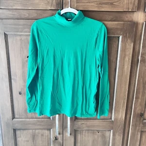 J.Crew Re-Imagined-Green Turtle Neck Long Sleeve Shirt Size M - Bild 1 von 19