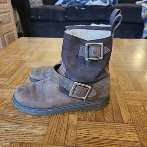 Dr. Martens size 5 Women’s Gayle FL Brown Leather Fur-Lined Boots - Picture 1 of 12