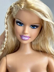 Nude Barbie Doll 2005 Articulated Arms Platinum Blonde Hair Blue Eyes OOAK - Picture 1 of 23