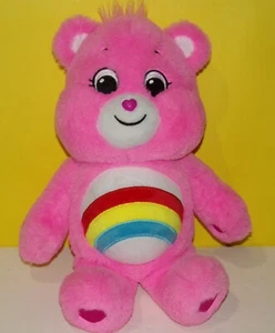 2020 Basic Fun 13" Care Bears Cheer Bear Rainbow Pink Plush Stuffed Animal Toy  - Picture 1 of 2
