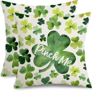 St.Patricks Day Pillow Covers 18X18 Inch Set of 2, (FREE SHIPPING) (NEW) - Picture 1 of 6