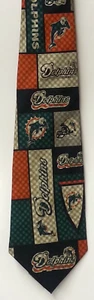 NFL Miami DolphinsTeam Neck Tie, NEW (100% Silk - Plaid) - Picture 1 of 1