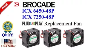 3 ventilatori di ricambio silenziosi (27,5 dBA) per Brocade ICX 7250-48P (Plug-and-Play) - Foto 1 di 9