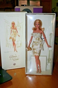 Barbie Fan Club 2010 Esclusiva Platinum Label Glimmer of Gold Barbie - Nuova con scatola - Foto 1 di 10