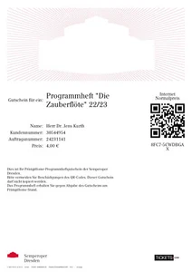 konzerttickets Die Zauberflöte - Bild 1 von 5
