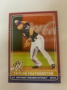2019 Taylor Featherston Card Northwest Arkansas Naturals Team Card