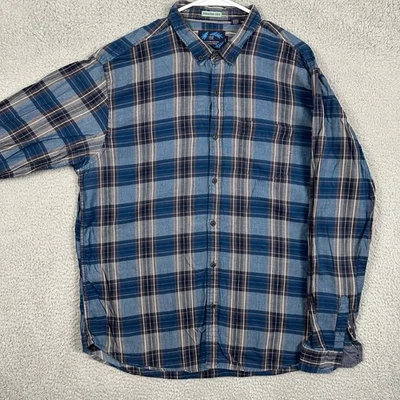 Рубашка на пуговицах мужская Scotch Soda Paradise собственная 3XL синяя серая клетчатый карман повседневная - Изображение 1 из 4