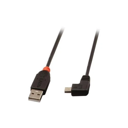 Cavo USB 2.0 1M Nero 90 Gradi AM A 90 Gradi Mini B Maschio - 31971 - Immagine 1 di 1