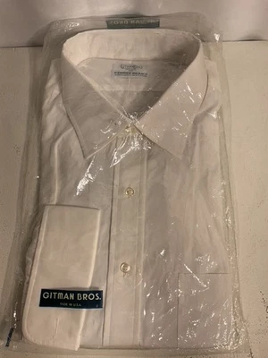 Vintage Gitman Bros. Shirt White Oxford Cotton Made In USA New Men's 19-35 - Image 1 of 4