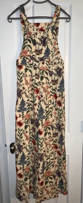 Mono SIDRA Pierna Ancha Floral Crema Pana Hada Gótico Cottagecore Hippie XS Foto 1 de 4