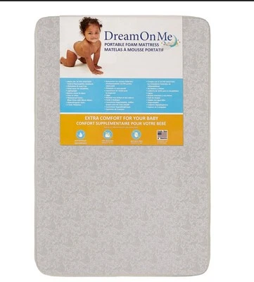 Dream on Me 25C-GR Baby Foam Pack and Play Mattress Carina Collection 3” Foam - Imagem 1 de 3
