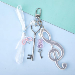 Simple Bowknot Note Keychain Bag Pendant Suitable For Music Enthusiasts Pres-yg - Picture 1 of 7
