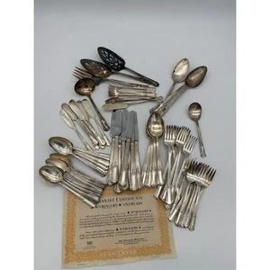 Juego de cubiertos de plata vintage Wm Rogers LIDO 1938 70+ piezas servicio para 8 IS - Imagen 1 de 10