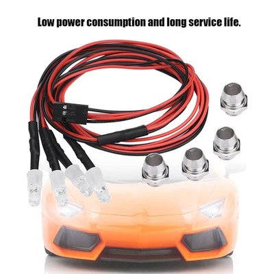 4x 5mm Scheinwerfer RC Zubehör LED-Leuchten Für 1/10 Modell Auto LKW (13Weiß L - Bild 1 von 4