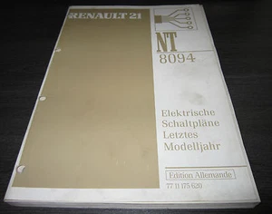 Werkstatthandbuch Elektrik Renault 21 elektrische Schaltpläne Stand 1994 - Imagen 1 de 1