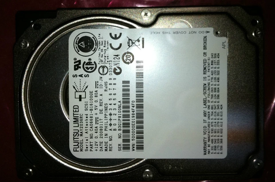 Lot of 8 Fujitsu MAY2036RC 36GB 10K 2.5" SAS Server Hard Disk Drives - Image 1 of 1