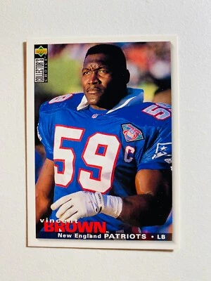 1995 UPPER DECK COLLECTOR'S CHOICE #250 VINCENT BROWN NM-MT NFL FOOTBALL CARD - Image 1 of 2