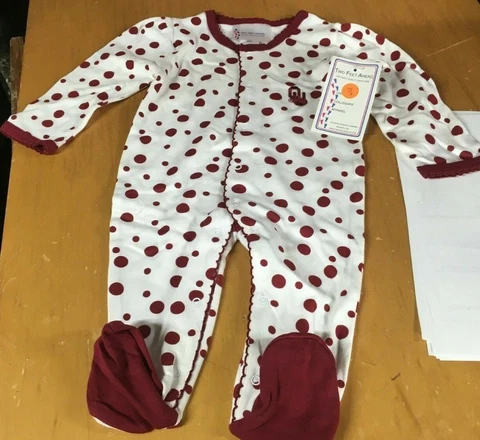new OU Oklahoma Sooners Baby Preemie Newborn 0 Creeper Pajamas One-Piece Outfit Cover