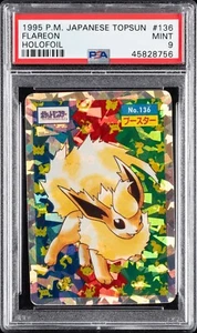 Topsun Cracked Ice #136 FLAREON PSA 9 - Japanese Prism Pokemon Card - Picture 1 of 2
